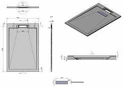 Esbano Душевой поддон Luxe ESP-LM128DR бежевый мрамор – фотография-3